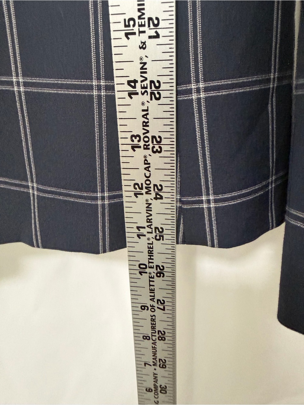 Banana Republic Navy Windowpane Single-Button Blazer - Picture 4 of 5